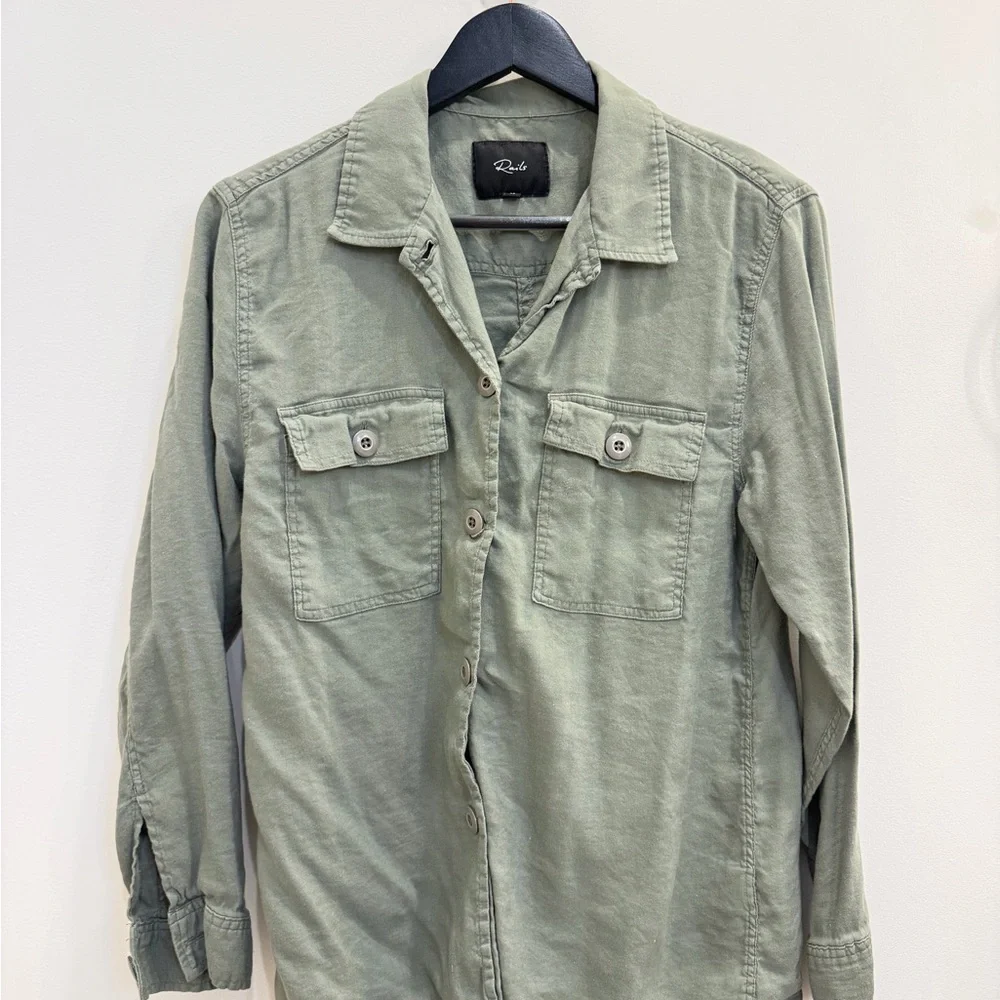 Rails Sage Green Shirt Jacket - Picture 1 of 4